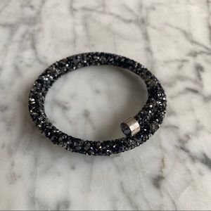 Swarovski Crystaldust Black Wrap Bangle Bracelet